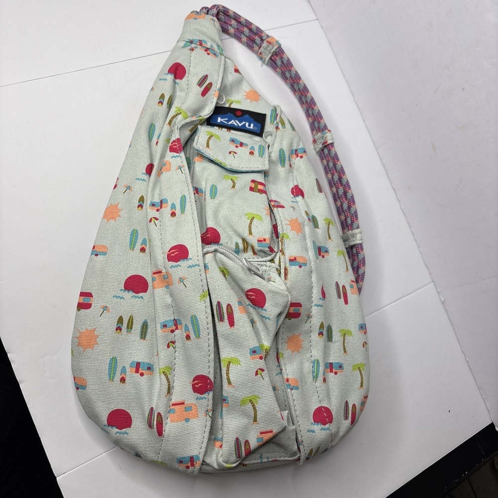 KAVU Rope Bag Sling Surf Camp Crossbody Backpack Travel Beach Outdoor  RARE